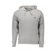 Grijze Hoodie met Logo U.s. Polo Assn. , Gray , Heren