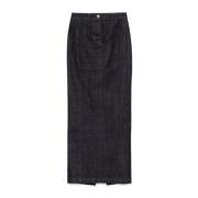 Navy Blue Knoopsluiting Rok Jacquemus , Blue , Dames