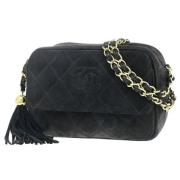 Pre-owned Suede chanel-bags Chanel Vintage , Blue , Dames