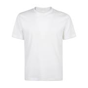 Jersey Katoen Ronde Hals T-Shirt Eleventy , White , Heren