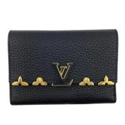 Pre-owned Leather wallets Louis Vuitton Vintage , Black , Dames