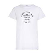 Gedrukt T-shirt in trendy stijl Penn&Ink N.Y , White , Dames