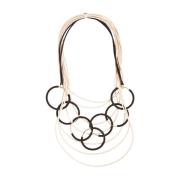 Cirkel Elementen Lange Ketting Liviana Conti , Black , Dames