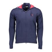 Blauwe Katoen Kasjmier Hoodie Vest U.s. Polo Assn. , Blue , Heren