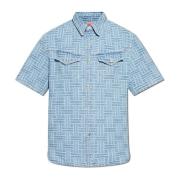 Denim shirt met korte mouwen Kenzo , Blue , Heren