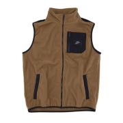 Mouwloos Fleecevest Hoge Hals Nike , Brown , Heren