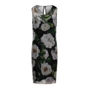 Bloemenprint Slip Jurk Gardenia Stijl Dolce & Gabbana , Multicolor , D...