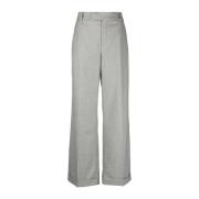 Luxe Wijde Broek Brunello Cucinelli , Gray , Dames