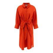 Tabata Poplin Overhemdjurk Max Mara , Orange , Dames