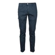 Katoenmix Stretchbroek Replay , Blue , Heren