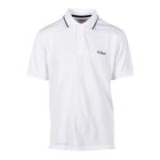 Katoen Elastan Polo Shirt MC2 Saint Barth , White , Heren