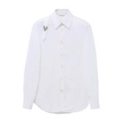 Wit Overhemd met Harnas Detail Alexander McQueen , White , Heren