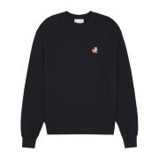 Speedy Fox Katoenen Sweatshirt Maison Kitsuné , Black , Heren