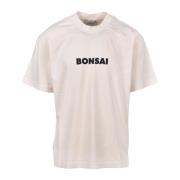 Katoenen T-shirt met uniek ontwerp Bonsai , Beige , Heren