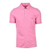 Katoen Elastan Polo Shirt Fay , Pink , Heren