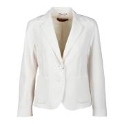 Elegante Jas met Triacetaat Polyester Mix Max Mara Studio , White , Da...