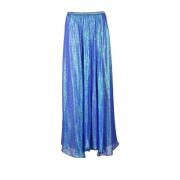 Metallic Zijden Elegant Jurk Forte Forte , Blue , Dames