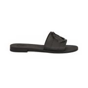 Rubberen Sandalen - Stijlvol en Comfortabel Moncler , Black , Dames