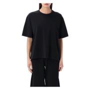 Korte mouw T-shirt in klassieke stijl Studio Nicholson , Black , Dames