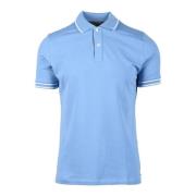 Katoen Elastaan Polo Shirt Ferrante , Blue , Heren