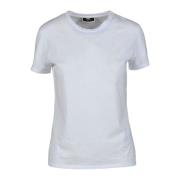 Katoenen T-shirt met unieke stijl Elisabetta Franchi , White , Dames