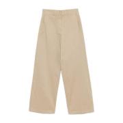 Duifgrijze Broek met Verborgen Sluiting Forte Forte , Beige , Dames