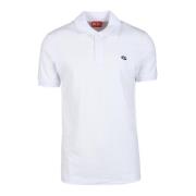 Katoenen Polo Shirt Diesel , White , Heren