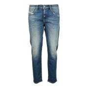 Katoenmix Stretch Jeans Diesel , Blue , Heren