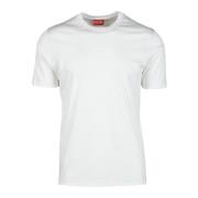 Katoen Elastaan T-shirt Diesel , White , Heren