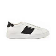 Leren Sneakers met Rubberen Zool Emporio Armani , White , Heren