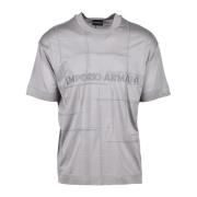 Lyocell Katoenen T-shirt Emporio Armani , Gray , Heren