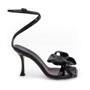 Leren Sandalen met Strikdetail Jimmy Choo , Black , Dames