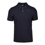 Katoen Elastaan Polo Shirt K-Way , Blue , Heren