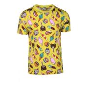 Zwem T-shirt met katoen-elastaanmix Moschino , Yellow , Heren