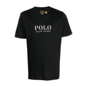 Zwarte Katoenen T-shirt met Logoprint Polo Ralph Lauren , Black , Here...