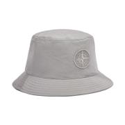 Metalen Emmerhoed Grijs Geborduurd Logo Stone Island , Gray , Heren