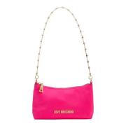 Eenvoudige Schoudertas met Ritssluiting Love Moschino , Pink , Dames