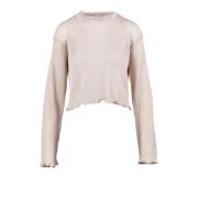 Metallic Fiber Gebreide Top Calvin Klein Jeans , Beige , Dames