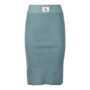 Stijlvolle Denim Rok met Katoenmix Calvin Klein Jeans , Blue , Dames