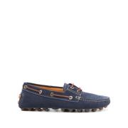 Blauwe Veterschoenen met Platte Zool Tod's , Blue , Dames