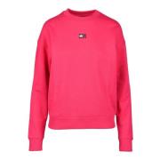 Katoenen sweatshirt Tommy Jeans , Pink , Dames