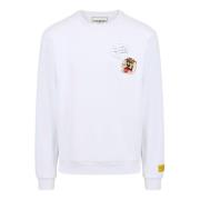 Klassieke regular fit crewneck sweatshirt in het wit met Looney Tunes-...