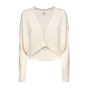 Korte V-hals Cardigan in effen kleur Liu Jo , White , Dames