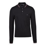 Katoen Elastaan Polo Shirt Tommy Hilfiger , Black , Heren