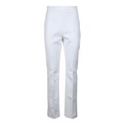 Katoen Elastaan Broek Sportmax , White , Dames