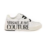 Rubberen Zool Sneakers Versace Jeans Couture , White , Heren