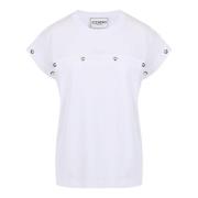 Wit T-shirt van GOTS-gecertificeerde interlockstof Iceberg , White , D...