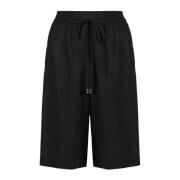 Zwarte comfort fit Bermuda shorts van vloeiende Tencel stof Iceberg , ...