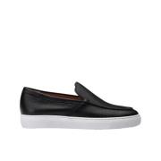 Heren instaploafer van leer | zwart Doucal's , Black , Heren