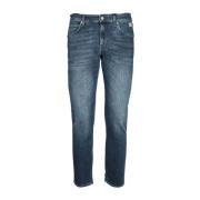 Blauwe Katoenen Slim-Fit Jeans Roy Roger's , Blue , Heren